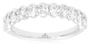 ESTATE 1.4CT DIAMOND 14K WHITE GOLD CLASSIC OVAL SHARED PRONG SEMI ETERNITY RING
