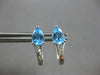 ESTATE 2.04CT DIAMOND & AAA BLUE TOPAZ 18K WHITE GOLD LEVERBACK HANGING EARRINGS