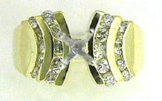 .60CT DIAMOND 14KT YELLOW GOLD ROUND 4 PRONG CHANNEL SEMI MOUNT ENGAGEMENT RING