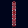 3.60CT AAA RUBY 14KT WHITE GOLD 3D CLASSIC SHARED PRONG ETERNITY FUN LOVE RING