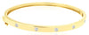 .36CT DIAMOND 14KT YELLOW GOLD ROUND CLASSIC ETOILE 5 STONE CUFF BANGLE BRACELET