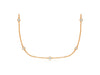 ESTATE .20CT DIAMOND 14KT ROSE GOLD 3D CLASSIC BEZEL BY THE YARD LOVE NECKLACE