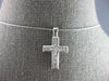 .50CT DIAMOND 14KT WHITE GOLD 3D PRINCESS CHANNEL INVISIBLE CROSS PENDANT #27696