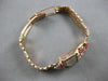 ANTIQUE EXTRA LONG 1.3CT DIAMOND & AAA RUBY 14KT ROSE GOLD HAMILTON WATCH #28011