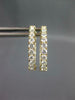 ESTATE .78CT DIAMOND 18KT YELLOW GOLD CLASSIC INSIDE OUT HUGGIE HANGING EARRINGS