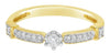 .22CT DIAMOND 14KT YELLOW GOLD SOLITAIRE SEMI ETERNITY FILIGREE ENGAGEMENT RING