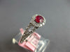 93CT DIAMOND & AAA RUBY 14KT WHITE GOLD 3D CLASSIC OVAL & ROUND HALO LOVE RING