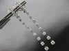 2.11CT DIAMOND 18K WHITE GOLD CLASSIC ROUND BY THE YARD CLIP ON HANGING EARRINGS