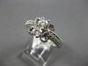 ESTATE .59CT DIAMOND 14KT WHITE GOLD ROUND 2 STONE INFINITY FILIGREE LOVE RING