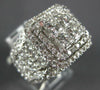 EXTRA LARGE 4.39CT DIAMOND 18KT WHITE GOLD 3D ROUND & PRINCESS ENGAGEMENT RING