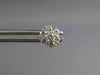 ESTATE .50CT DIAMOND 14KT WHITE GOLD 3D FLOWER SNOWFLAKE STUD EARRINGS