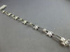 ESTATE WIDE .30CT DIAMOND 14KT WHITE GOLD 3D ROUND FILIGREE FUN TENNIS BRACELET
