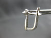 ESTATE .13CT DIAMOND 14KT WHITE GOLD GEOMETRICAL FUN LEVERBACK HANGING EARRINGS