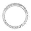 .44CT DIAMOND 18KT WHITE GOLD 3D FILIGREE SEMI ETERNITY WEDDING ANNIVERSARY RING