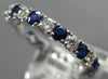 1.30CT DIAMOND & AAA SAPPHIRE 18KT WHITE GOLD 3D 2.5mm ETERNITY ANNIVERSARY RING