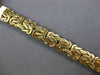 ESTATE LARGE AAA ONYX 14KT YELLOW GOLD 3D CLASSIC BYZANTINE TOGGLE BRACELET