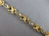 .75CT DIAMOND 14KT 2 TONE GOLD 3D 3 STONE PAST PRESENT FUTURE XO TENNIS BRACELET