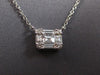 .51CT DIAMOND 18KT WHITE GOLD 3D ROUND & BAGUETTE SQUARE INVISIBLE LOVE NECKLACE