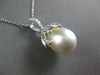 ESTATE LARGE .54CT DIAMOND AAA SOUTH SEA PEARL 14KT WHITE GOLD PALM TREE PENDANT