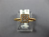 ESTATE .13CT DIAMOND 18KT ROSE GOLD 3D SQUARE PAVE BEZEL FRIENDSHIP LOVE RING
