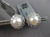 .90CT DIAMOND & AAA SOUTH SEA PEARL 18KT & 14KT WHITE GOLD FLOWER STUD EARRINGS