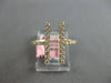 ESTATE .39CT DIAMOND 14KT YELLOW GOLD 3D CLASSIC DOUBLE BAR FUN RING