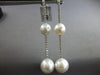 EXTRA LARGE 2.3CT DIAMOND & AAA SOUTH SEA PEARL 14KT WHITE GOLD ETOILE EARRINGS