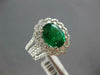 LARGE 6.76CT DIAMOND & AAA EMERALD 18K WHITE GOLD PRINCESS DIANA ENGAGEMENT RING