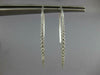 LONG .59CT DIAMOND 14KT WHITE GOLD 3D ELONGATED GRADUATING BAR HANGING EARRINGS