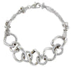 LARGE 1.0CT DIAMOND 18KT WHITE GOLD 3D MULTI LINK LOVE KNOT BY THE YARD BRACELET