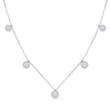 .63CT DIAMOND 14KT WHITE GOLD MULTI FLOWER BY THE YARD CHANDELIER LOVE NECKLACE
