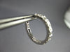 ESTATE .93CT DIAMOND 14KT WHITE GOLD 3D CLASSIC INSIDE OUT HOOP HANGING EARRINGS