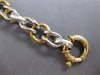 ESTATE LARGE & LONG 14KT 2 TONE GOLD CLASSIC HANDCRAFTED ITALIAN TOGGLE BRACELET