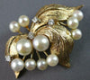 ANTIQUE LARGE .32CT DIAMOND & SOUTH SEA PEARL 14KT 2 TONE GOLD PIN PENDANT 27529