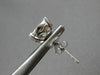 ESTATE 1.27CT DIAMOND 18KT WHITE GOLD SOLITAIRE CLUSTER INVISIBLE STUD EARRINGS