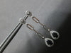 .78CT DIAMOND & AAA SAPPHIRE 14KT WHITE GOLD PEAR SHAPE & ROUND HANGING EARRINGS