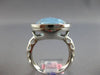 3.52CT DIAMOND & AAA AQUAMARINE 14KT WHITE GOLD 3D ROUND FILIGREE HALO FUN RING