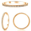 .38CT DIAMOND 14KT ROSE GOLD 3D ROUND 4 PRONG ETERNITY WEDDING ANNIVERSARY RING