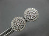 ESTATE .50CT DIAMOND 14KT WHITE GOLD CLASSIC CLUSTER FLOWER HALO STUD EARRINGS