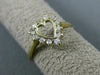 ESTATE .24CT DIAMOND 14KT YELLOW GOLD 3D CLASSIC OPEN HEART LOVE RING #24492