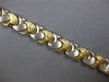 ESTATE WIDE 14KT 2 TONE GOLD 3D MATTE & SHINY MULTI LEAF CRISS CROSS BRACELET