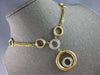 LARGE .32CT DIAMOND 14KT 2 TONE GOLD MULTI CIRCULAR BY THE YARD LARIAT NECKLACE