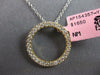 ESTATE .55CT DIAMOND 14KT YELLOW GOLD 3D CLASSIC CIRCLE OF LIFE FLOATING PENDANT
