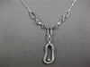 .36CT DIAMOND 18KT WHITE GOLD 3D OVAL LARIAT BY THE YARD SOLITAIRE FUN NECKLACE