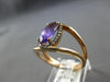 WIDE 1.43CT FANCY YELLOW DIAMOND & AAA AMETHYST 14KT ROSE GOLD 3D LOVE KNOT RING