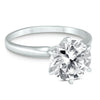 ESTATE 2.0CT DIAMOND 14KT WHITE GOLD 3D SOLIATIRE ROUND 6 PRONG ENGAGEMENT RING
