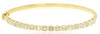 1.8CT DIAMOND 14KT YELLOW GOLD EMERALD CUT BEZEL SEMI ETERNITY BANGLE BRACELET