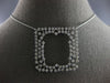 2.96CT DIAMOND 14KT WHITE GOLD 3D OPEN SQUARE DOUBLE SIDED HEART LOVE NECKLACE