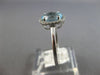 2.12CT DIAMOND & AAA AQUAMARINE 18KT WHITE GOLD 3D OVAL & ROUND ENGAGEMENT RING