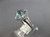 2.30CT DIAMOND & AAA AQUAMARINE 14KT WHITE GOLD CUSHION & ROUND ENGAGEMENT RING